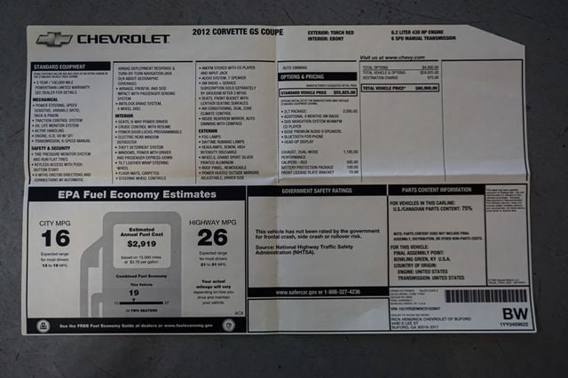 2012 Chevrolet Corvette *Z16 Grand Sport* *6-Speed Manual* *Carbon Aero* - 23040267 - 85