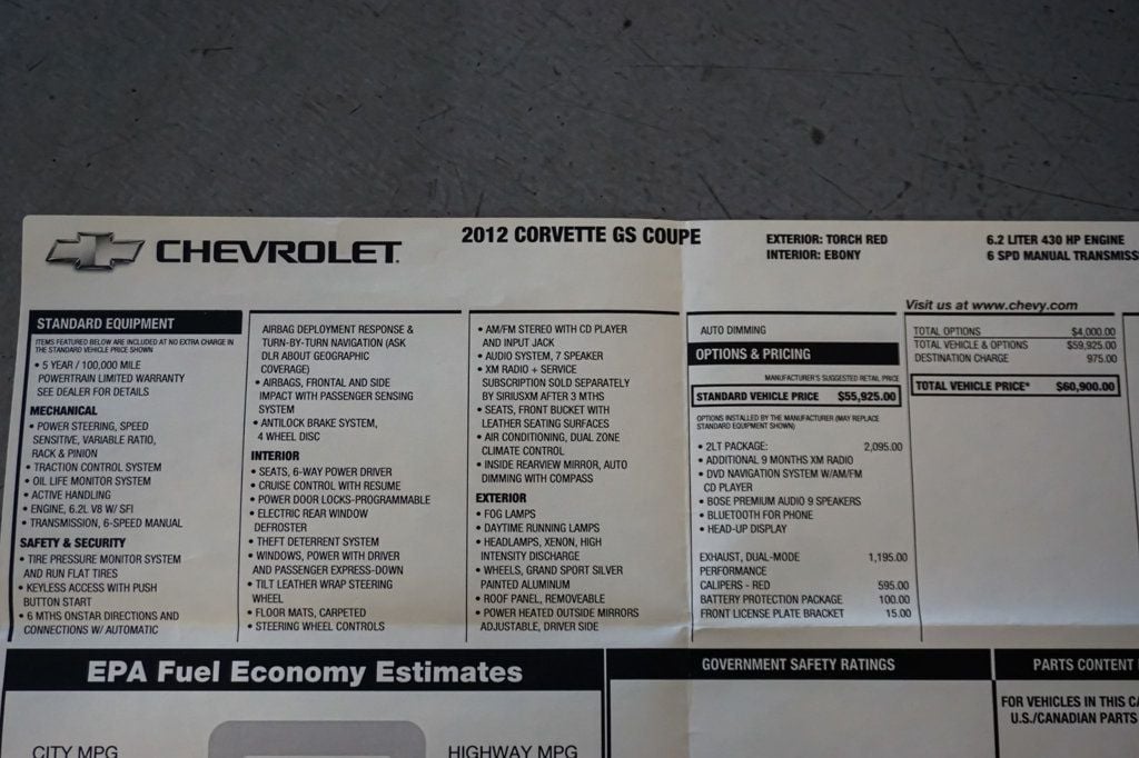 2012 Chevrolet Corvette *Z16 Grand Sport* *6-Speed Manual* *Carbon Aero* - 23040267 - 86