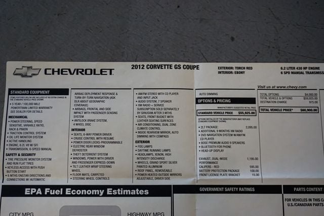 2012 Chevrolet Corvette *Z16 Grand Sport* *6-Speed Manual* *Carbon Aero* - 23040267 - 86