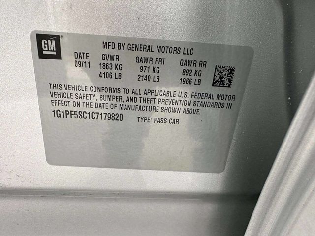 2012 Chevrolet CRUZE 4dr Sedan LT w/1LT - 22961857 - 33