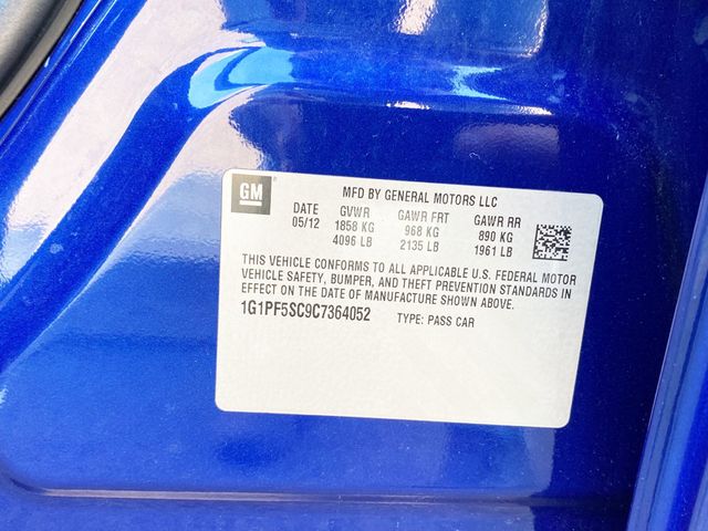 2012 Chevrolet CRUZE 4dr Sedan LT w/1LT - 23001300 - 17