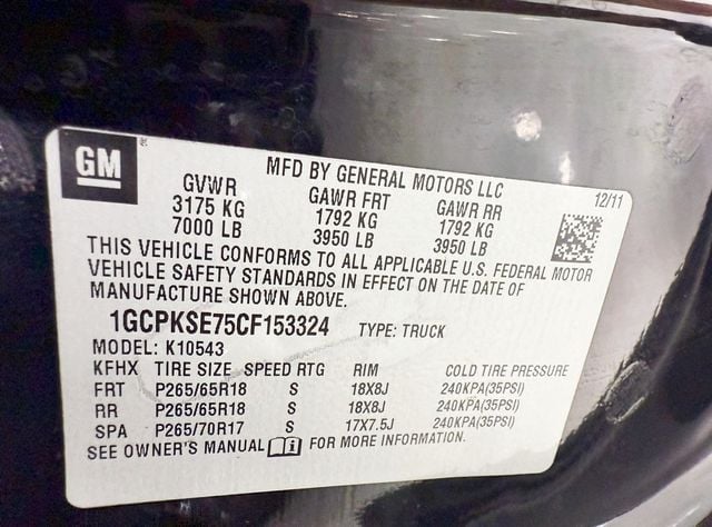 2012 Chevrolet Silverado 1500 4WD Crew Cab 143.5" LT - 22930753 - 33