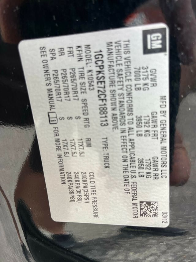 2012 Chevrolet Silverado 1500 4WD Crew Cab 143.5" LT - 22998039 - 14