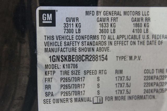 2012 Chevrolet Tahoe 4WD 4dr 1500 LT - 23001761 - 9