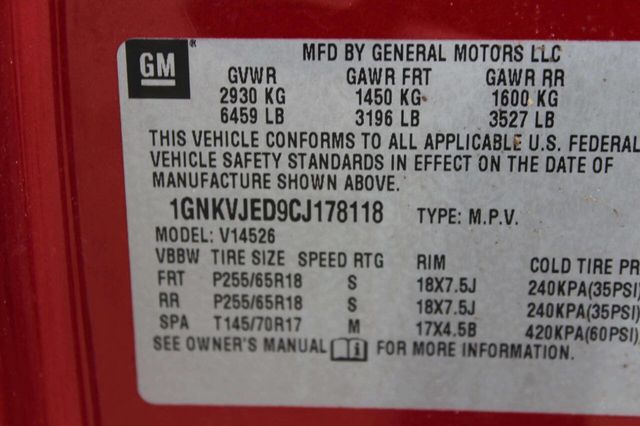 2012 Chevrolet Traverse AWD 4dr LT w/2LT - 23021997 - 10