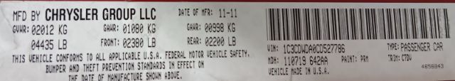 2012 Dodge Caliber 4dr Hatchback SXT - 22934934 - 4