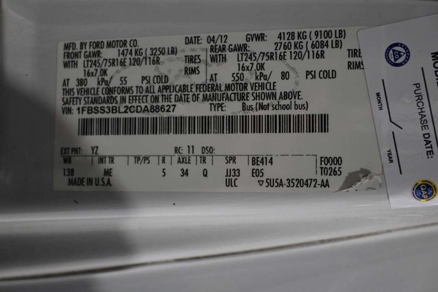 2012 Ford Econoline Wagon E-350 Super Duty Ext XLT - 22984867 - 31