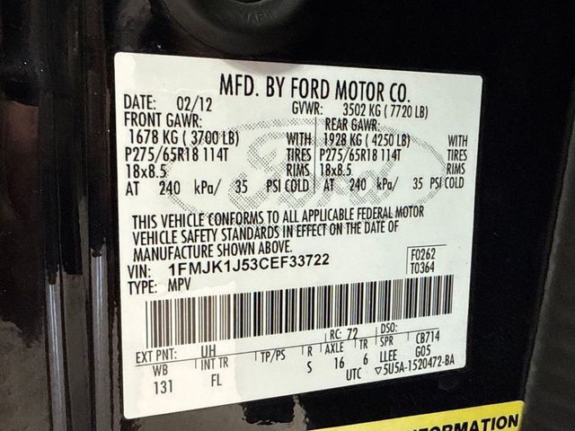 2012 Ford Expedition EL 4WD 4dr XLT - 23081447 - 29