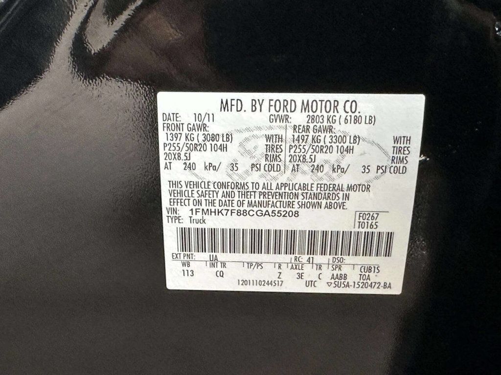 2012 Ford Explorer FWD 4dr Limited - 22968424 - 29