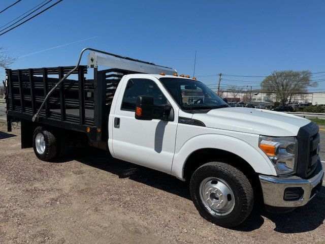 2012 Ford F350 SD 13 FT FLATBED STAKE BODY WITH LIFTGATE 24,000 MILES - 22389209 - 1