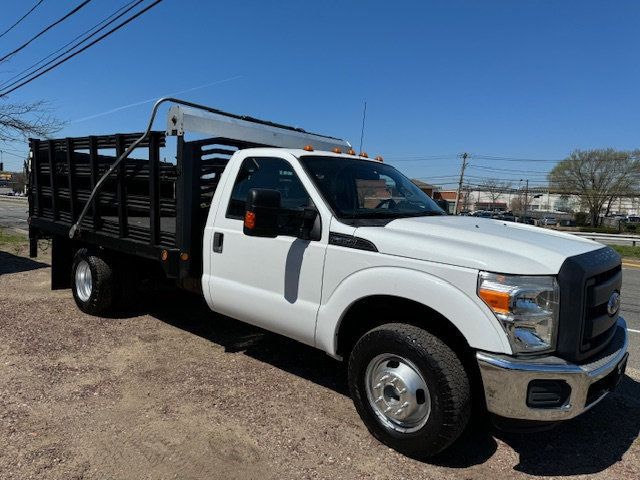 2012 Ford F350 SD 13 FT FLATBED STAKE BODY WITH LIFTGATE 24,000 MILES - 22389209 - 3