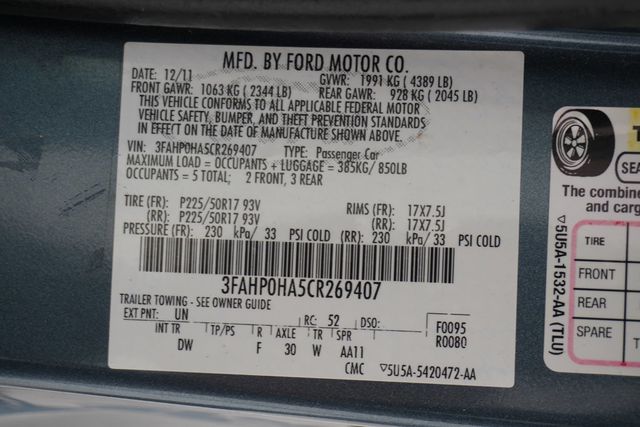 2012 Ford Fusion 4dr Sedan SE FWD - 23026417 - 25