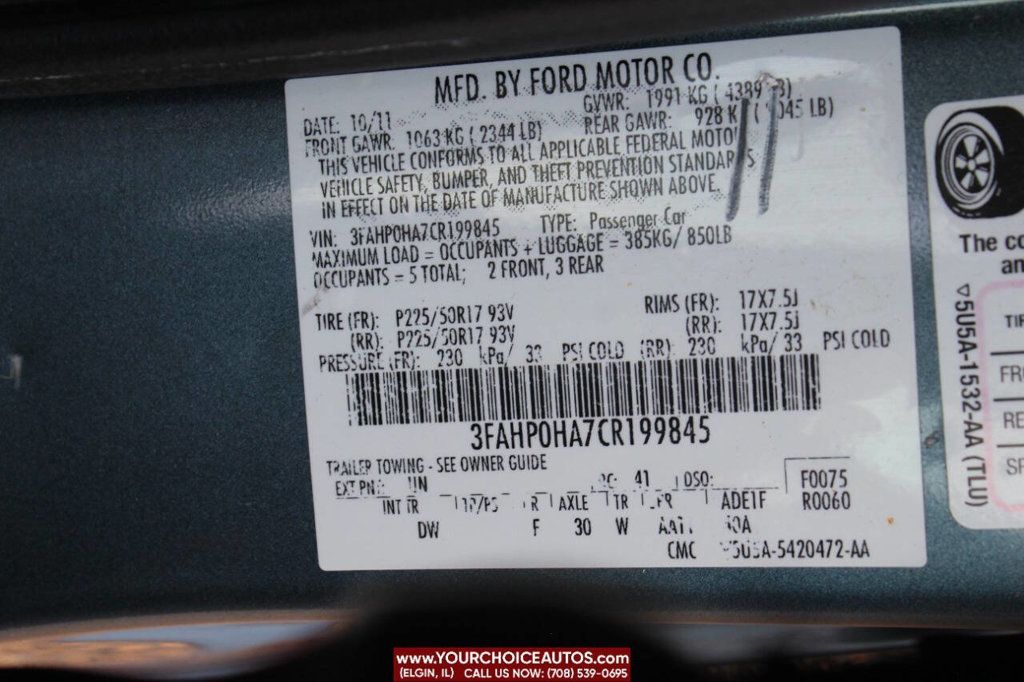 2012 Ford Fusion 4dr Sedan SE FWD - 22602181 - 23