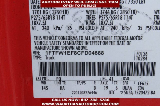 2012 Ford F-150 FX4 4x4 4dr SuperCrew Styleside 5.5 ft. SB - 22945297 - 9