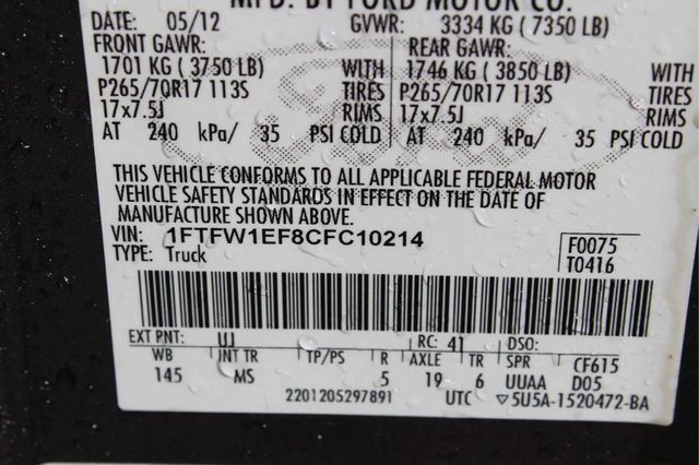 2012 Ford F-150 XLT 4x4 4dr SuperCrew Styleside 5.5 ft. SB - 23025299 - 10