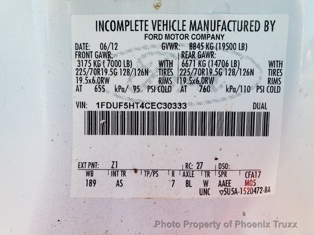 2012 Ford F-550 Super Duty XLT 2dr 4wd Regular Cab Chassis DRW - 21585698 - 26