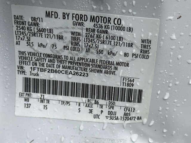 2012 Ford Super Duty F-250 SRW 4WD Reg Cab 137" XL - 23030925 - 15