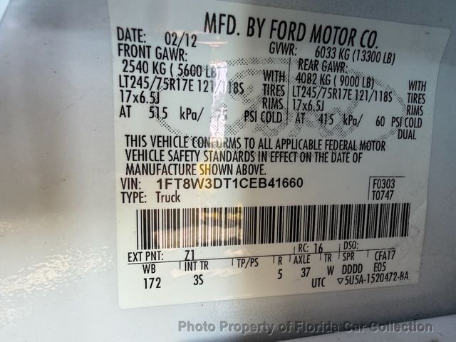 2012 Ford Super Duty F-350 DRW 4WD Crew Cab XLT Power Stroke 6.7L Turbodiesel - 23000352 - 80