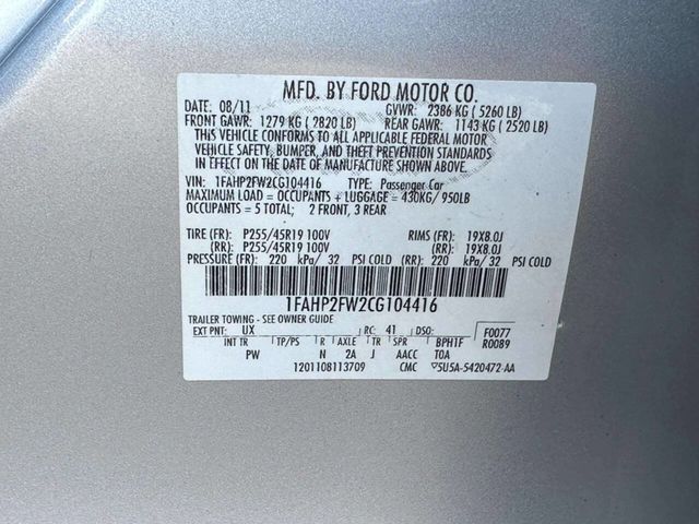 2012 Ford Taurus 4dr Sedan Limited FWD - 23000004 - 23