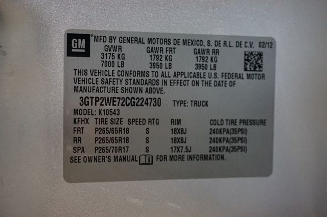 2012 GMC Sierra 1500 *Sierra 1500 SLT* *Crew Cab 4WD* *West Coast Truck* *Rust-Free* - 23082282 - 17
