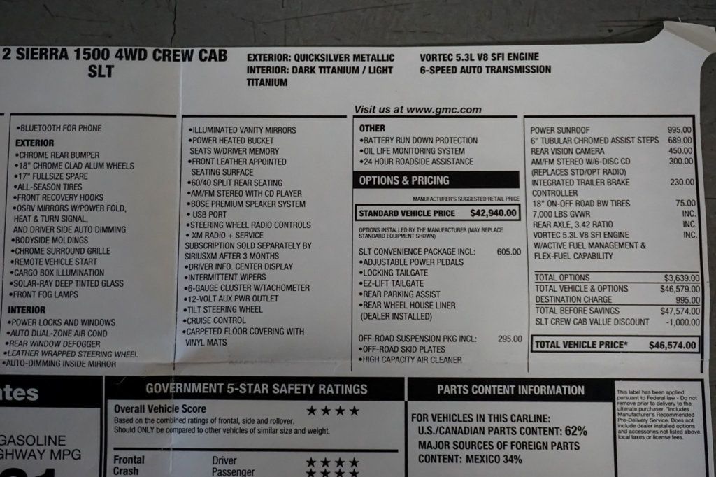 2012 GMC Sierra 1500 *Sierra 1500 SLT* *Crew Cab 4WD* *West Coast Truck* *Rust-Free* - 23082282 - 80