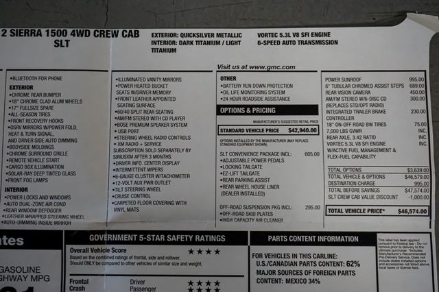 2012 GMC Sierra 1500 *Sierra 1500 SLT* *Crew Cab 4WD* *West Coast Truck* *Rust-Free* - 23082282 - 80