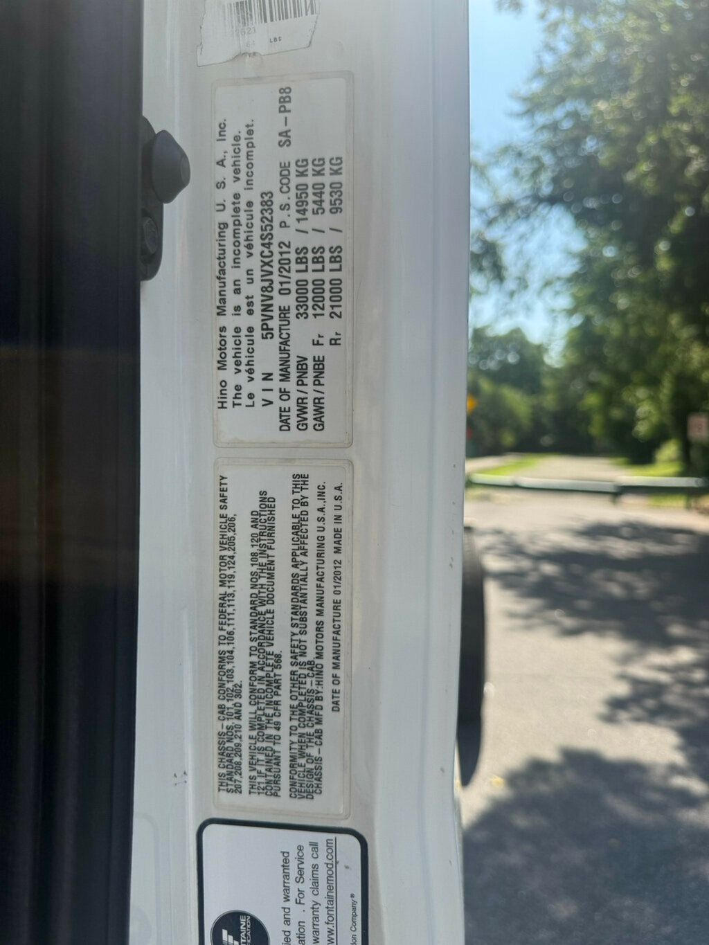 2012 HINO 338 CAB N CHASSIS READY TO WORK MANY OTHERS IN STOCK FINANCING AVAILABLE - 22881531 - 28