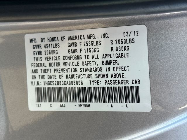 2012 Honda Accord Coupe 2dr V6 Automatic EX-L - 22970127 - 20