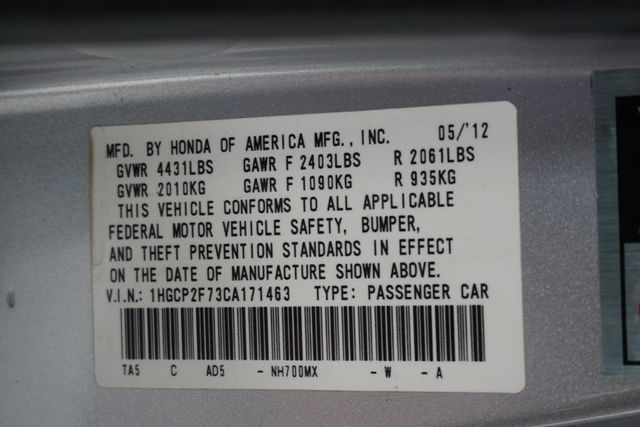 2012 Honda Accord Sedan 4dr I4 Automatic EX - 23020445 - 28