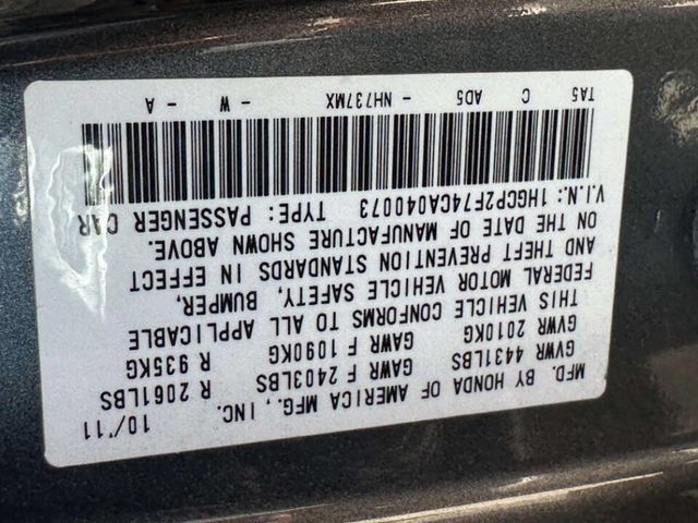 2012 Honda Accord Sedan 4dr I4 Automatic EX - 23027357 - 22