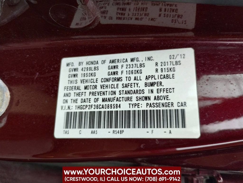 2012 Honda Accord Sedan 4dr I4 Automatic LX - 22857580 - 29