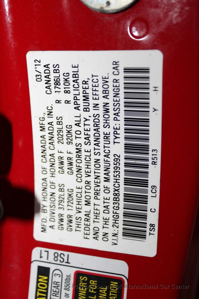 2012 Honda Civic Coupe 2dr Automatic EX - 22949603 - 30