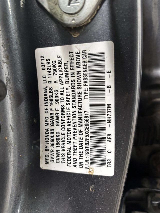 2012 Honda Civic Sedan 4dr Automatic LX - 22960133 - 34