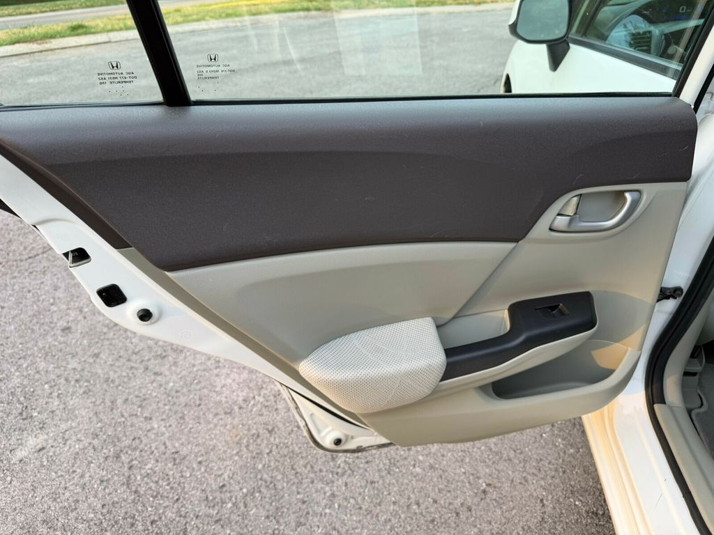 2012 Honda Civic Sedan Automatic, LX, Taffeta White, Stone Interior - 23028193 - 12