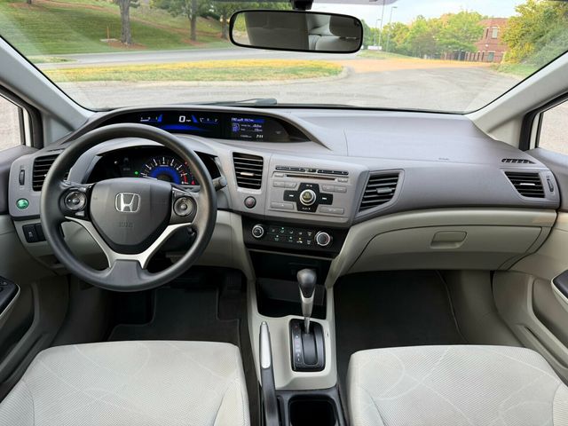 2012 Honda Civic Sedan Automatic, LX, Taffeta White, Stone Interior - 23028193 - 24