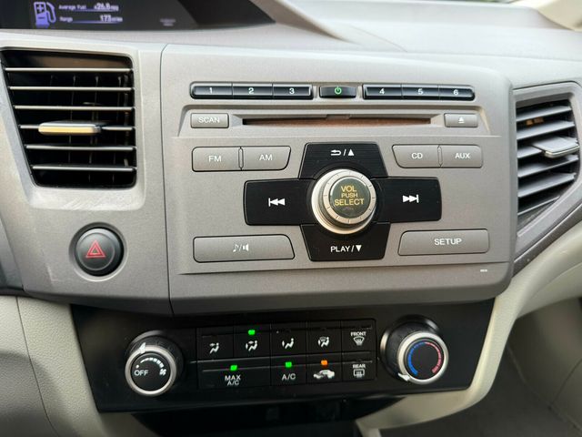 2012 Honda Civic Sedan Automatic, LX, Taffeta White, Stone Interior - 23028193 - 28