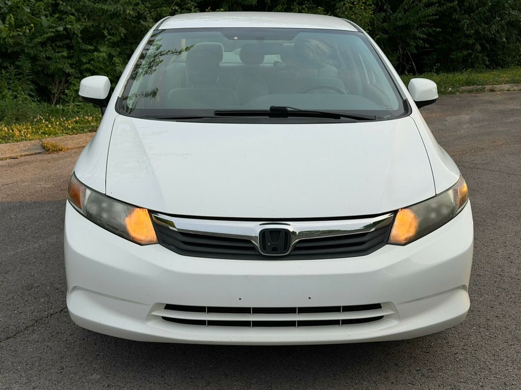 2012 Honda Civic Sedan Automatic, LX, Taffeta White, Stone Interior - 23028193 - 8