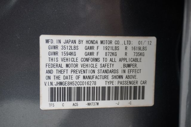 2012 Honda Fit 5dr Hatchback Automatic Sport - 23000295 - 24