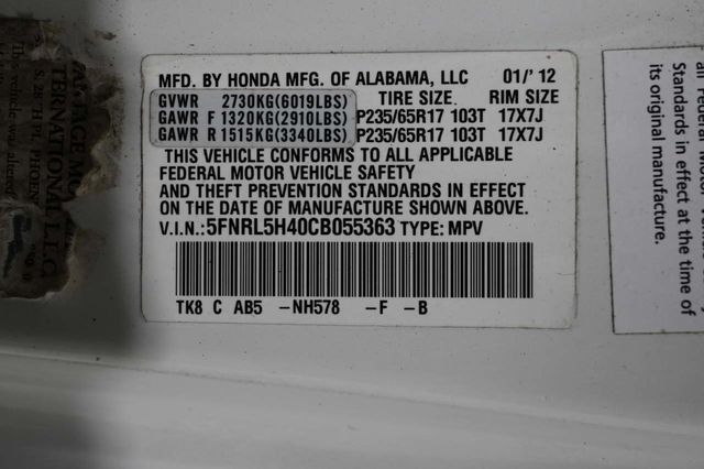 2012 Honda Odyssey 5dr EX - 23069868 - 30