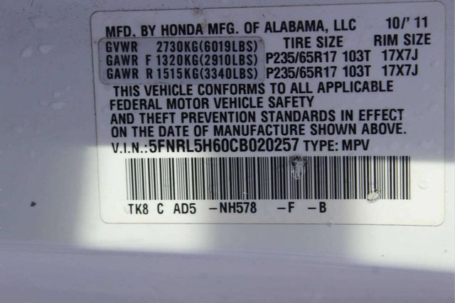 2012 Honda Odyssey 5dr EX-L - 23001762 - 9