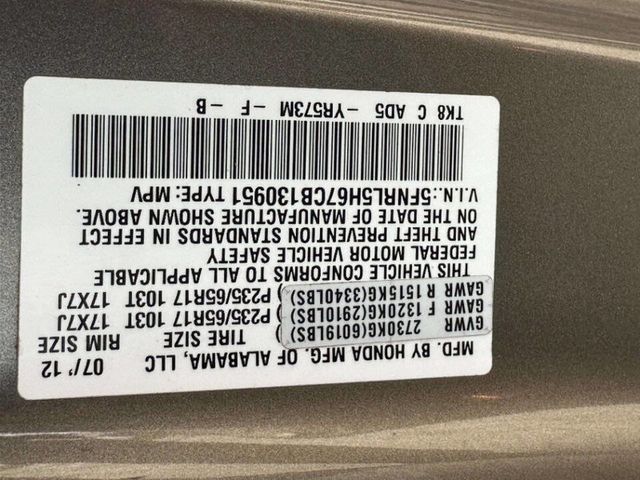 2012 Honda Odyssey 5dr EX-L - 23008655 - 23