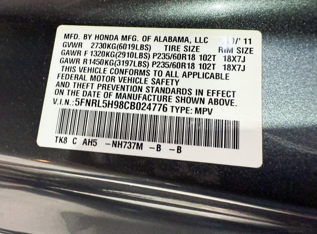 2012 Honda Odyssey Touring - 22929054 - 42