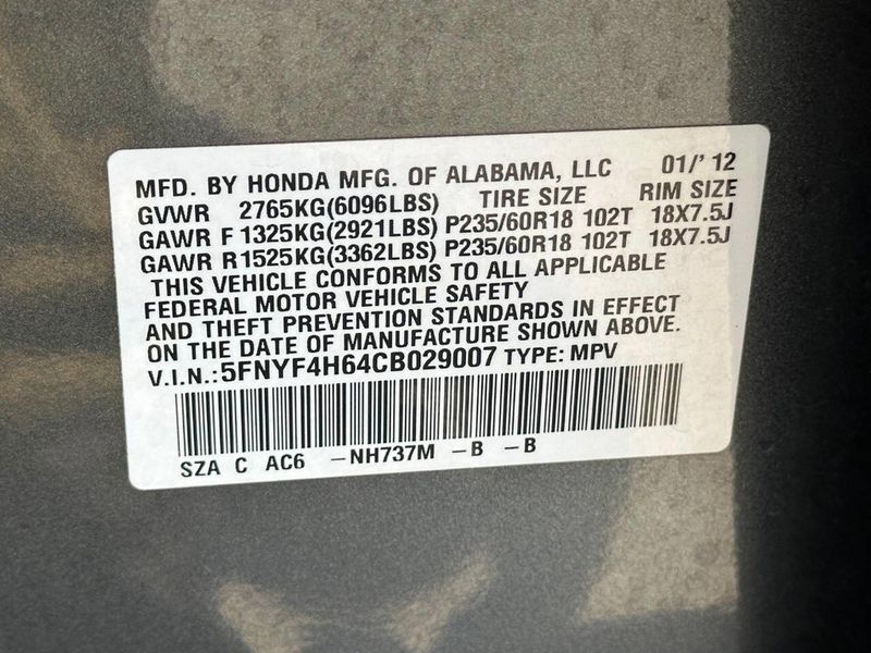 2012 Honda Pilot 4WD 4dr EX-L w/RES - 22895276 - 15