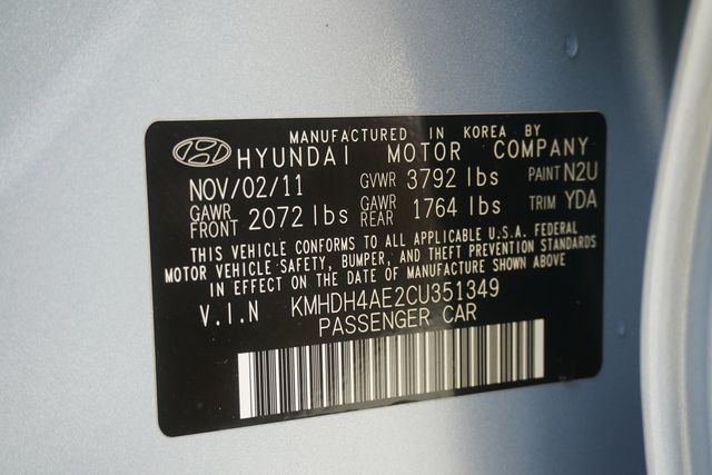 2012 Hyundai Elantra 4dr Sedan Automatic GLS - 23010343 - 26