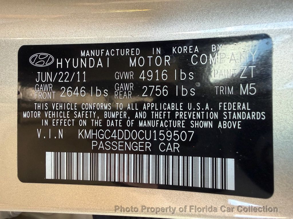2012 Hyundai Genesis Sedan V6 3.8L Premium - 22923884 - 97