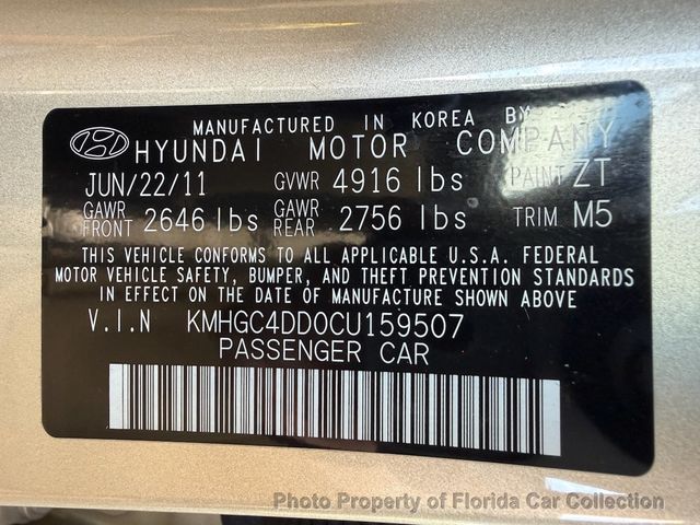 2012 Hyundai Genesis Sedan V6 3.8L Premium - 22923884 - 97