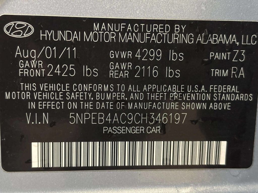 2012 Hyundai Sonata 4dr Sedan 2.4L Automatic GLS - 23025663 - 32