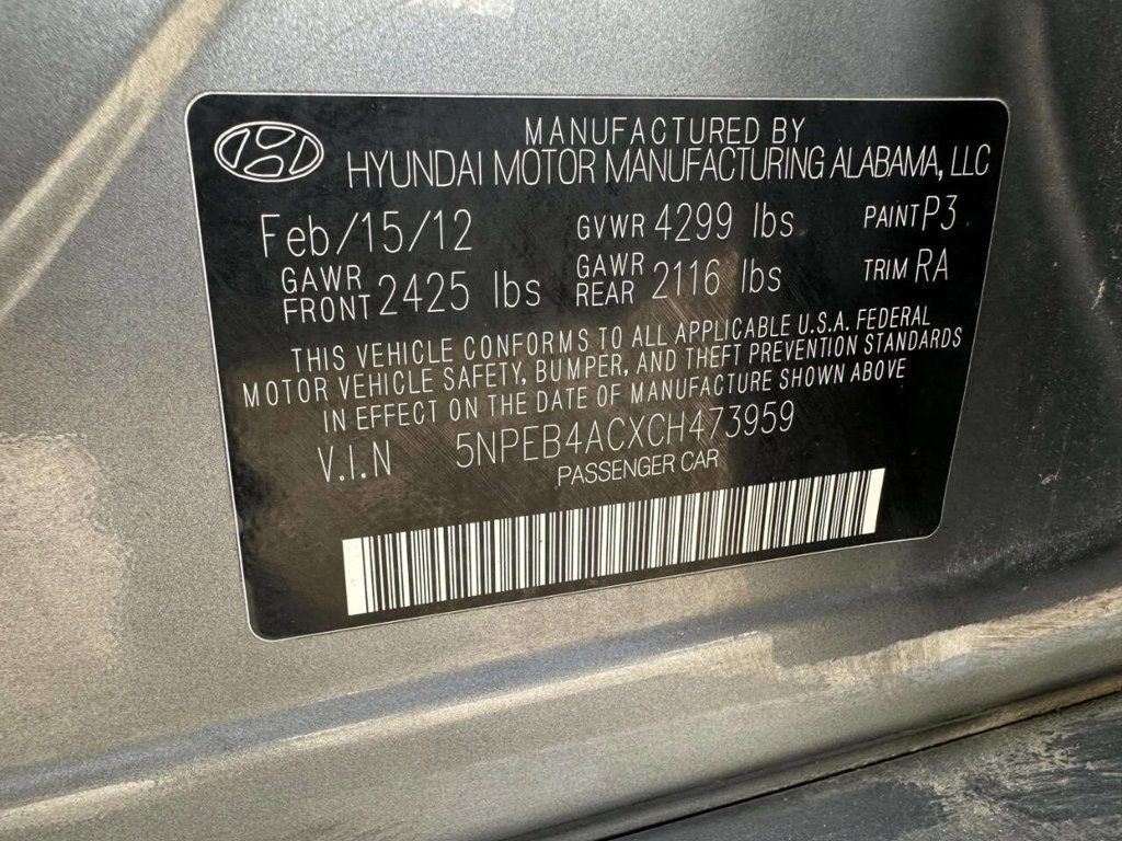 2012 Hyundai Sonata 4dr Sedan 2.4L Automatic GLS - 23033657 - 33