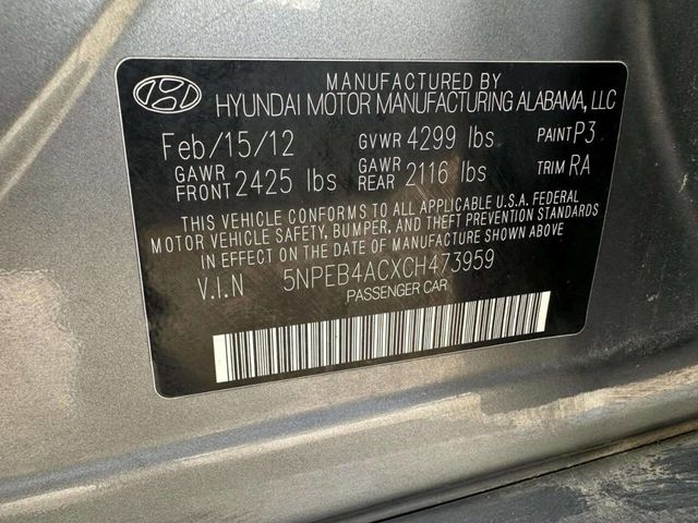 2012 Hyundai Sonata 4dr Sedan 2.4L Automatic GLS - 23033657 - 33