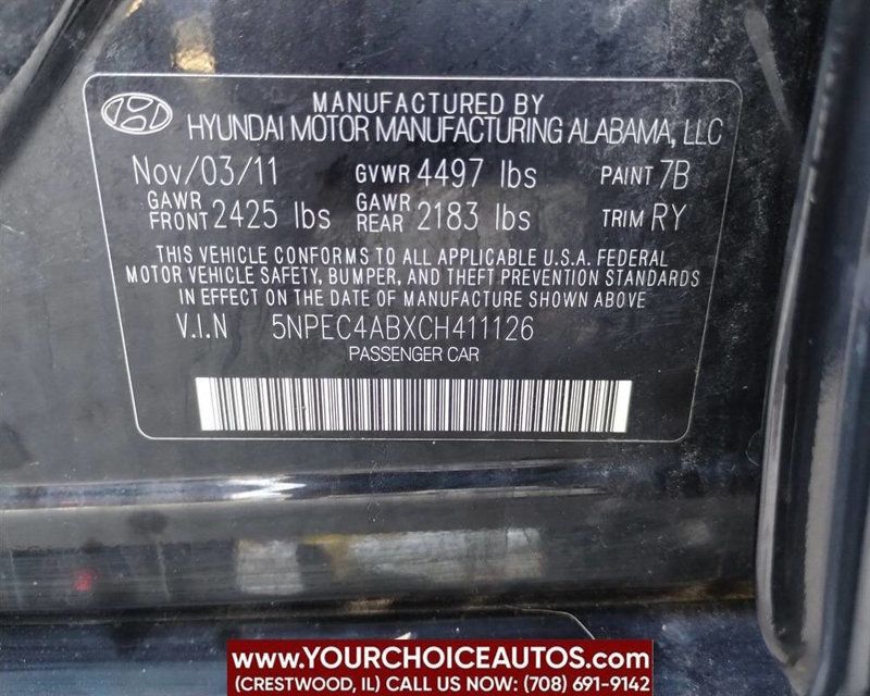 2012 Hyundai Sonata Limited 2.0T 4dr Sedan 6A - 22927953 - 41